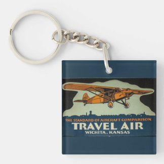 Llavero Avión Vintage Travel Air, Wichita la Capital Aérea