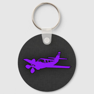 Llavero Avión violeta púrpura