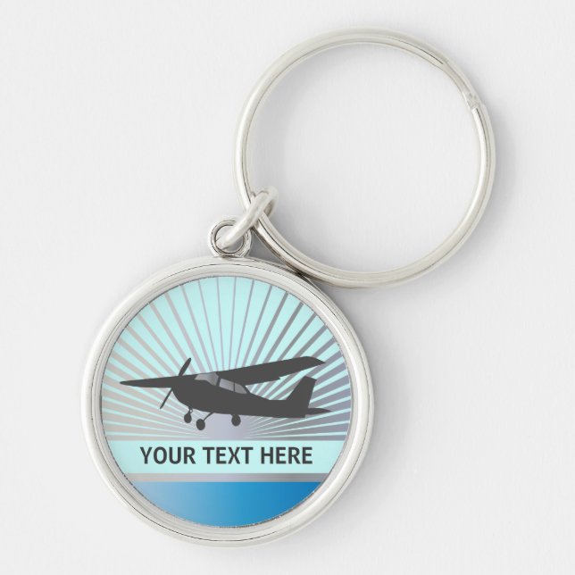 Llavero Aviones de ala alta - texto de encargo (Frente)