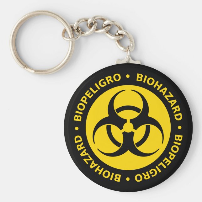 Llavero Aviso de peligro biológico (Frente)