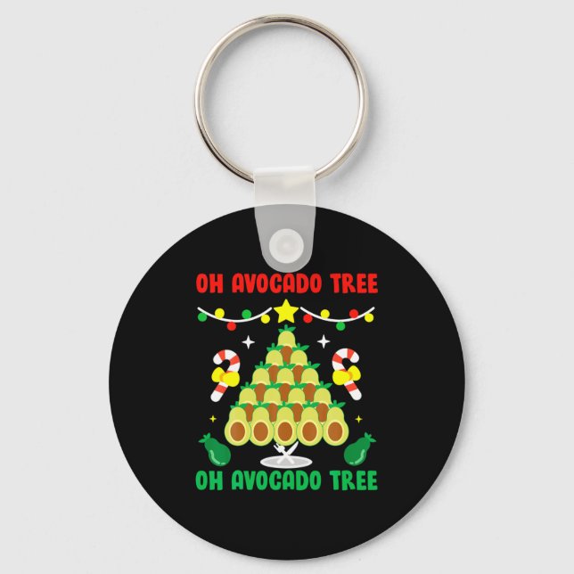 Llavero Avocado Tree Funny Food Vegan Christmas Gift  (Anverso)