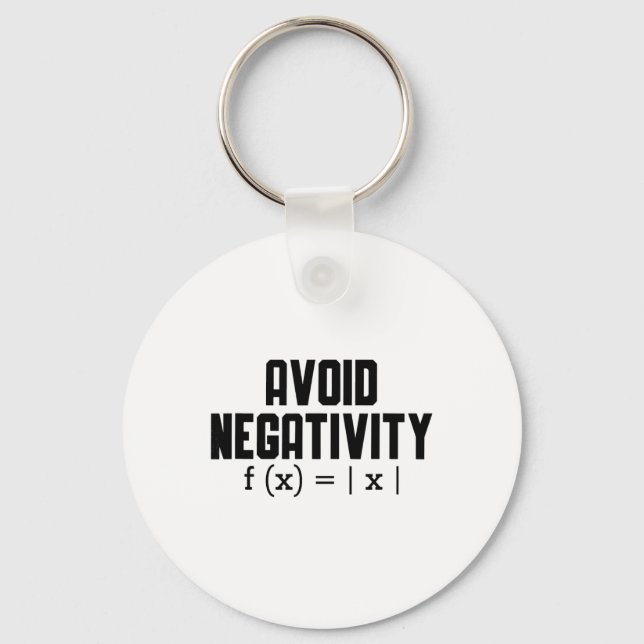 Llavero Avoid Negativity Funny Teacher Math Equation Quote (Anverso)