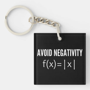 Llavero avoid negativity math equation