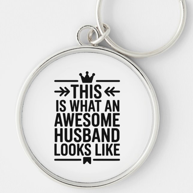 Llavero Awesome Husband Minimal Typography (Frente)
