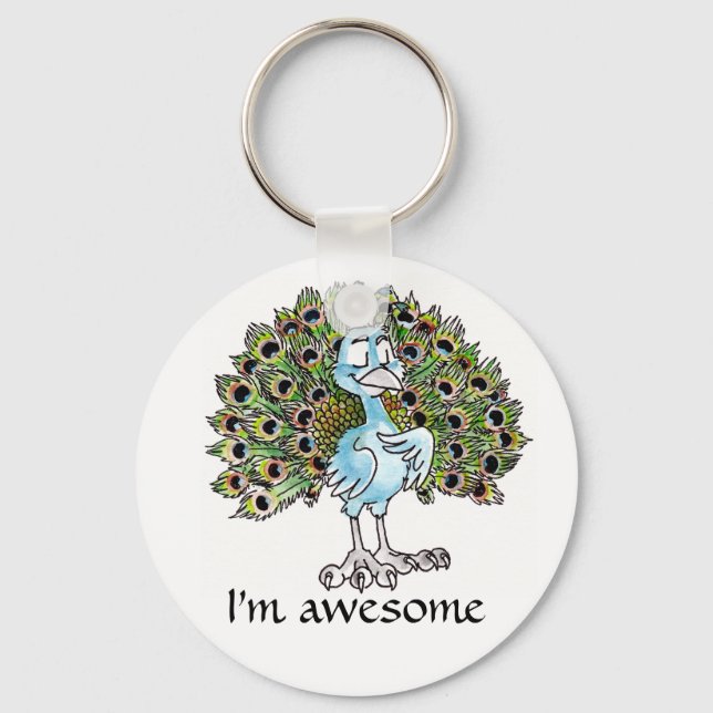 Llavero Awesome Peacock Keychain (Anverso)