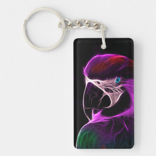 Llavero Awesome Plum Glow Parrot