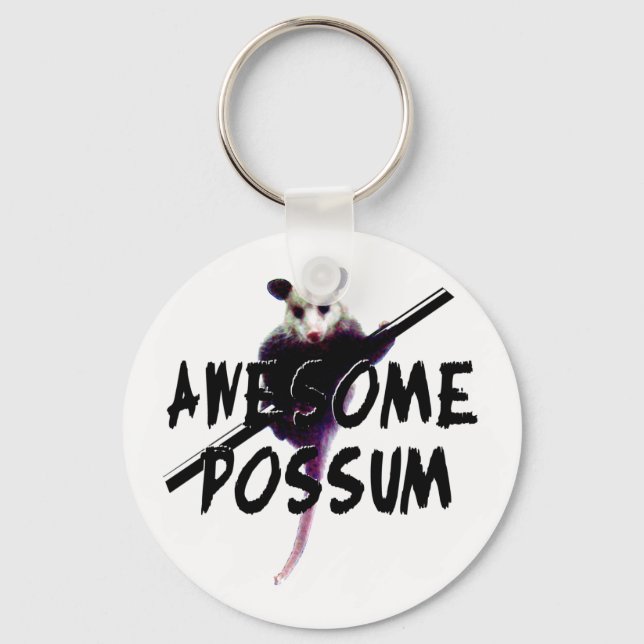 Llavero Awesome Possum Opossum (Anverso)