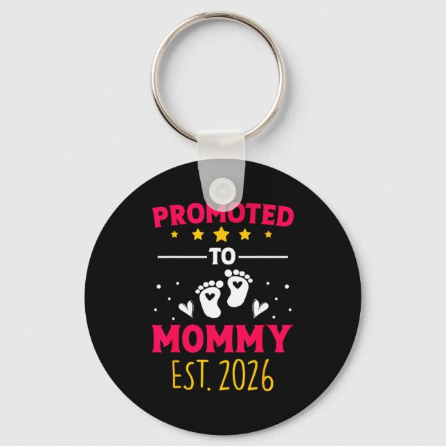 Llavero Awesome Promoted To Mommy 2026 Pregnancy Announcem (Anverso)
