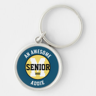 Llavero Awesome Senior Key Chain Blue/Yellow