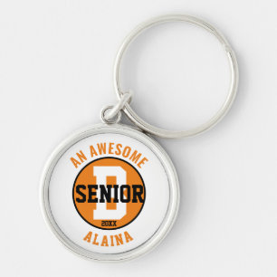 Llavero Awesome Senior Key Chain Orange/White