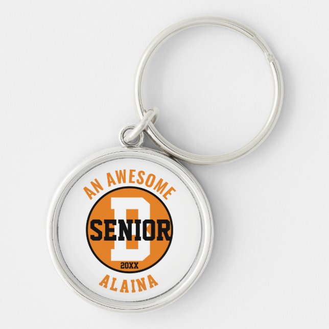Llavero Awesome Senior Key Chain Orange/White (Frente)