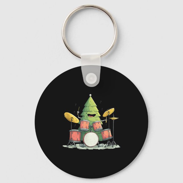 Llavero Awesome Xmas Tree With Drums For Rocking Christmas (Anverso)