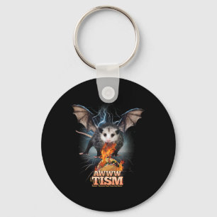 Llavero Awww Tism Funny Opossum Bat Spit Fire Opossum Meme