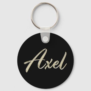 Llavero Axel Nombre whitegold Button Schlüsselanhänger
