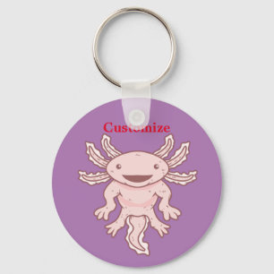Llavero Axiolotl rosado lindo Thunder_Cove