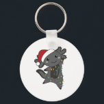Llavero Axolotl Merry Christmas Winter Animals Axolotls<br><div class="desc">El axolotl para Navidades con luces de hadas. Animales divertidos con regalos y nieve para las vacaciones. También es gracioso para los Navidades en julio. Los Axolotls son animales lindos y perfectos para los Navidades.</div>