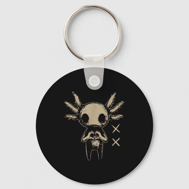 Llavero Axolotl Still Emo Goth  (Anverso)