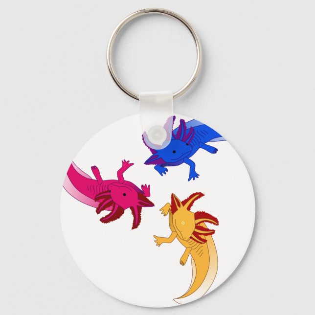 Llavero Axolotl trío (Anverso)