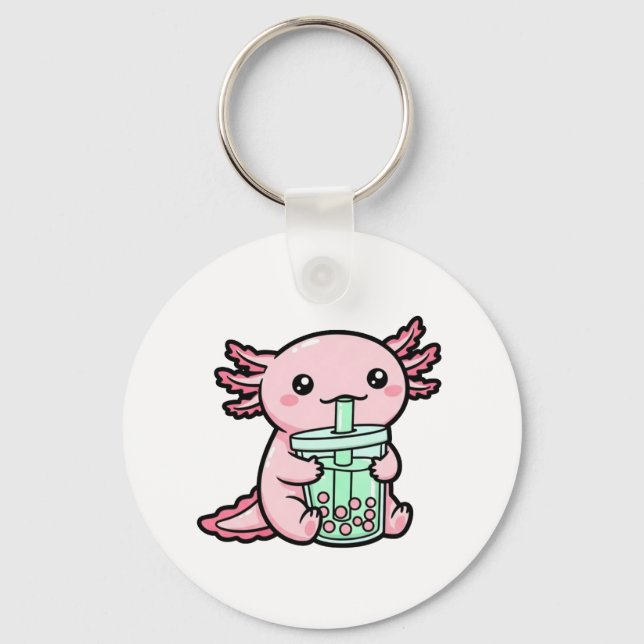 Llavero Axolotl y té de burbuja (Anverso)