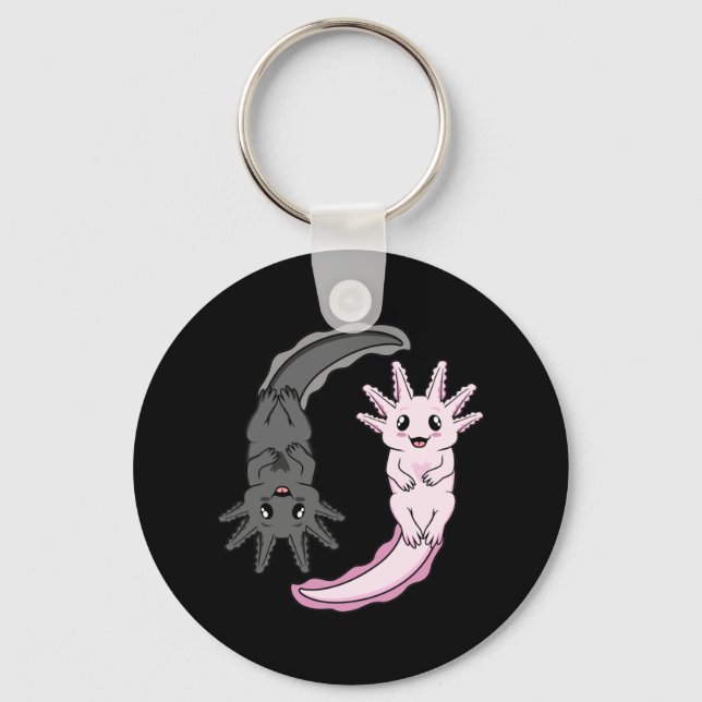 Llavero Axolotl Yin Yang Kawaii Animal Axolotls Lover Owne (Anverso)