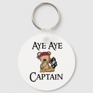 Llavero Aye Aye Captain Teddy Bear Pirate Key Chain