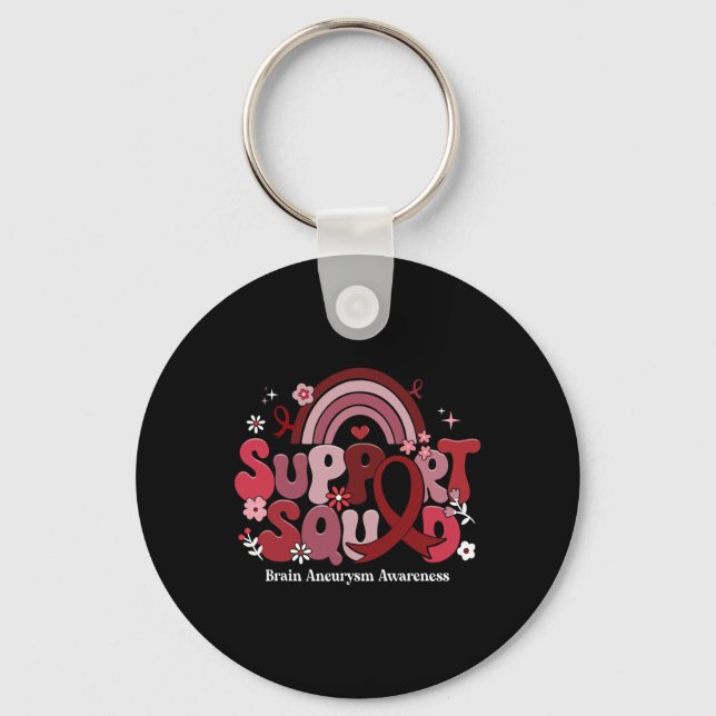 Llavero Ayuda a Squad Groovy Brain Aneurysm Awareness Gift (Anverso)