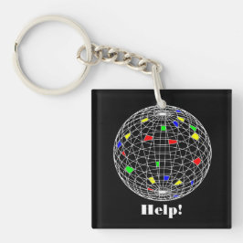 Llavero Ayuda, calentamiento global, personalizado