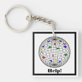 Llavero Ayuda, calentamiento global, personalizado