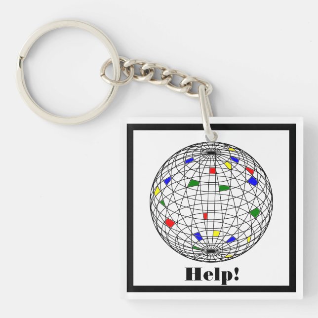 Llavero Ayuda, calentamiento global, personalizado (Frente)
