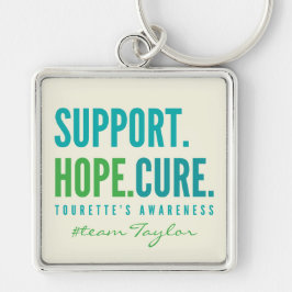 Llavero ayuda de nombre personalizado de tourette esperanz