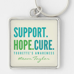 Llavero ayuda de nombre personalizado de tourette esperanz
