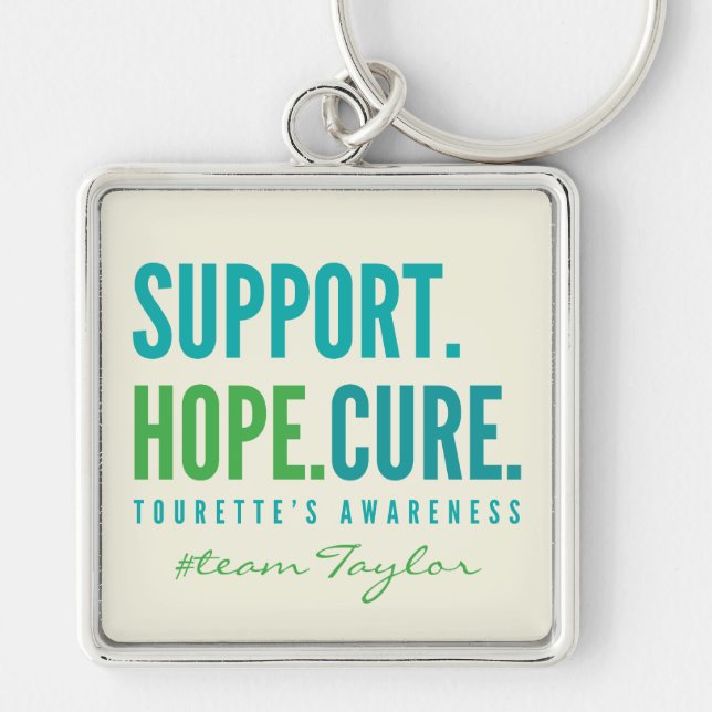 Llavero ayuda de nombre personalizado de tourette esperanz (Frente)