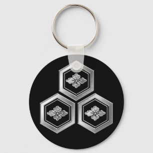 Llavero Azai Clan Kamon Silver Chrome