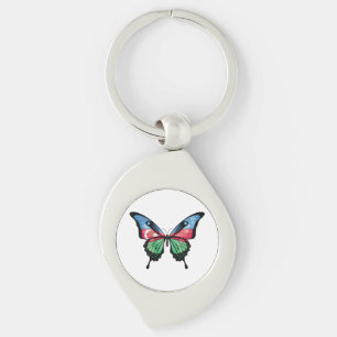 Llavero Azerbaiyán: Pegatina de la bandera de la mariposa