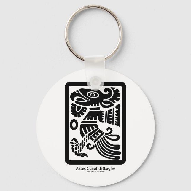 Llavero Aztec Cuauhtli - Keychain Eagle (Negro) (Anverso)