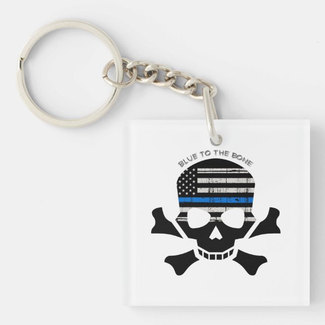 Llavero Azul al hueso (negro) (Frente)