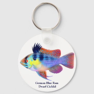 Llavero azul alemán del Cichlid del enano del