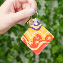 Azul, Amarillo, Naranja, Floral Rosa Resumen