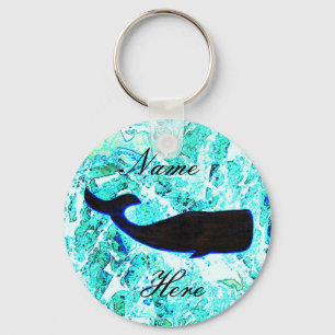 Llavero azul ballena negra Thunder_Cove