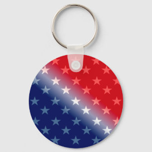 Llavero azul blanco rojo patriótico de estados unidos