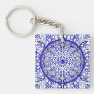 Llavero Azul de encaje cerámico de Grecia