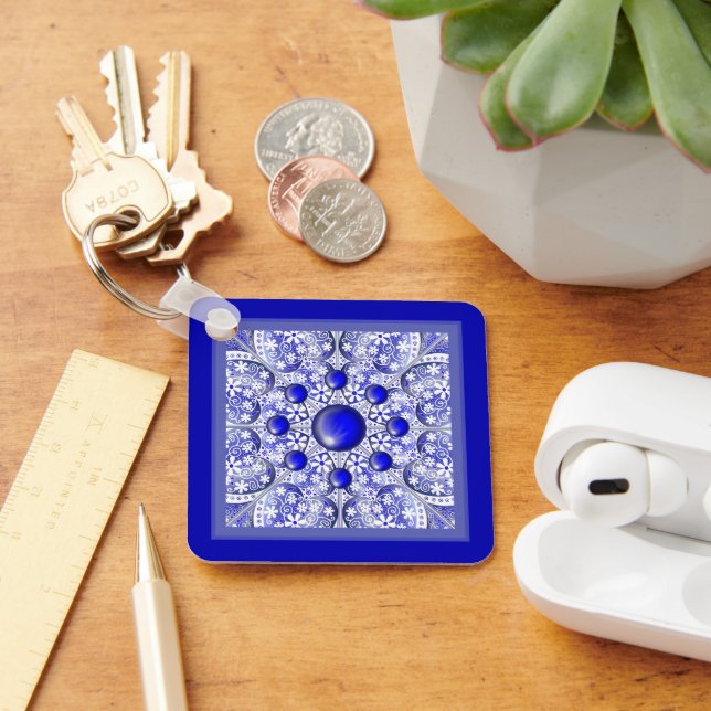 Llavero Azul de encaje cerámico de Grecia (Escritorio )