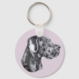 Llavero Azul de great dane Uncropped