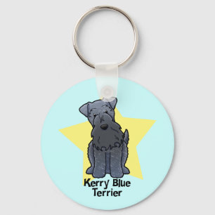 Llavero Azul de Kerry de la estrella de Kawaii Terrier