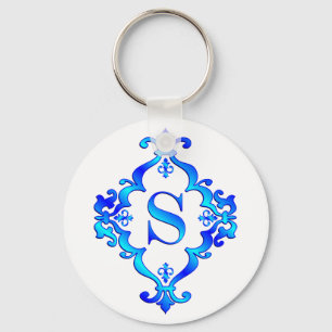 Llavero Azul de la letra S