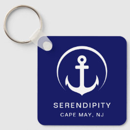 Llavero Azul de la marina moderna de navegación por barco