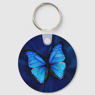 Llavero azul de la mariposa
