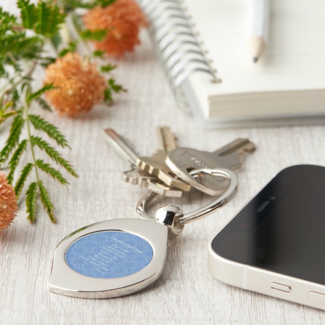 Llavero Azul de la oración Ángel de Guardian (Lateral)