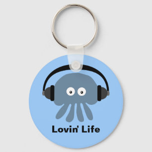Llavero azul de la vida de Lovin de las medusas y