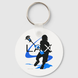 Llavero Azul de LAX de los muchachos de LaCrosse